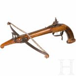 An Austrian Pistol crossbow, 1st half of the 19th centurySchlanker brünierter Stahlbogen mit