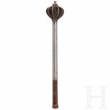 A heavy Polish or Hungarian mace, circa 1600The sturdy head composed of twelve inset flanges,