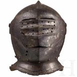 An early and rare South German Maximilian style close helmet, Nuremberg, circa 1510Round and