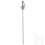 A German rapier with Maltese cross, circa 1600Schlanke zweischneidige Klinge mit Mittelgrat, die