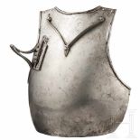 A knightly breastplate in the Italian style of circa 1410, early historicism eraThe distinctly domed