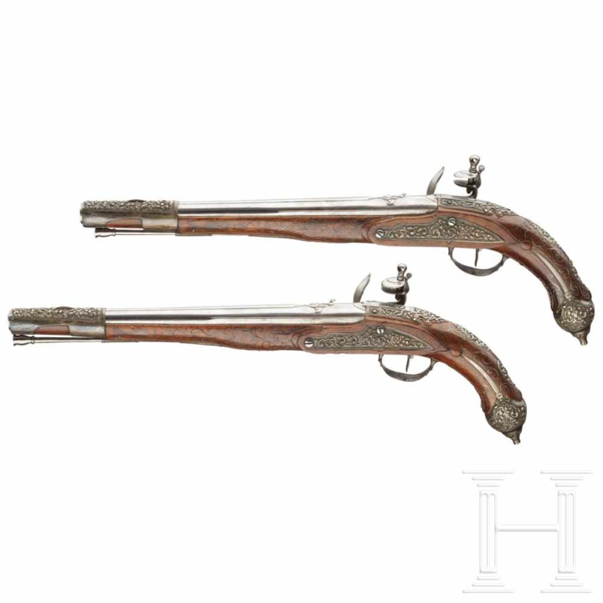 A pair of flintlock pistols for the oriental market, Vigniat of Marseille, circa 1810Smooth - Bild 2 aus 5