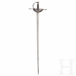 A Spanish cup-hilted rapier with with a wavy-edged blade, circa 1660Flache, geflammte,