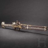 An Ottoman khanjar over-and-under flintlock pistol, 19th centuryOver-and-under, smooth-bore barrels,
