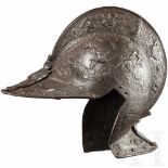 A pompous German helmet made of fine cast iron, circa 1870/80Sturmhaube aus feinem Eisenguss mit