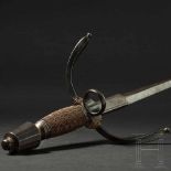 A German, probably Saxon, long left-handed dagger, circa 1600/1610Narrow thrusting blade of