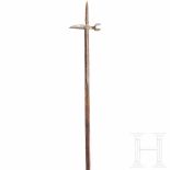 A South German/Italian war hammer, circa 1500The head with a long, inserted spike of flattened