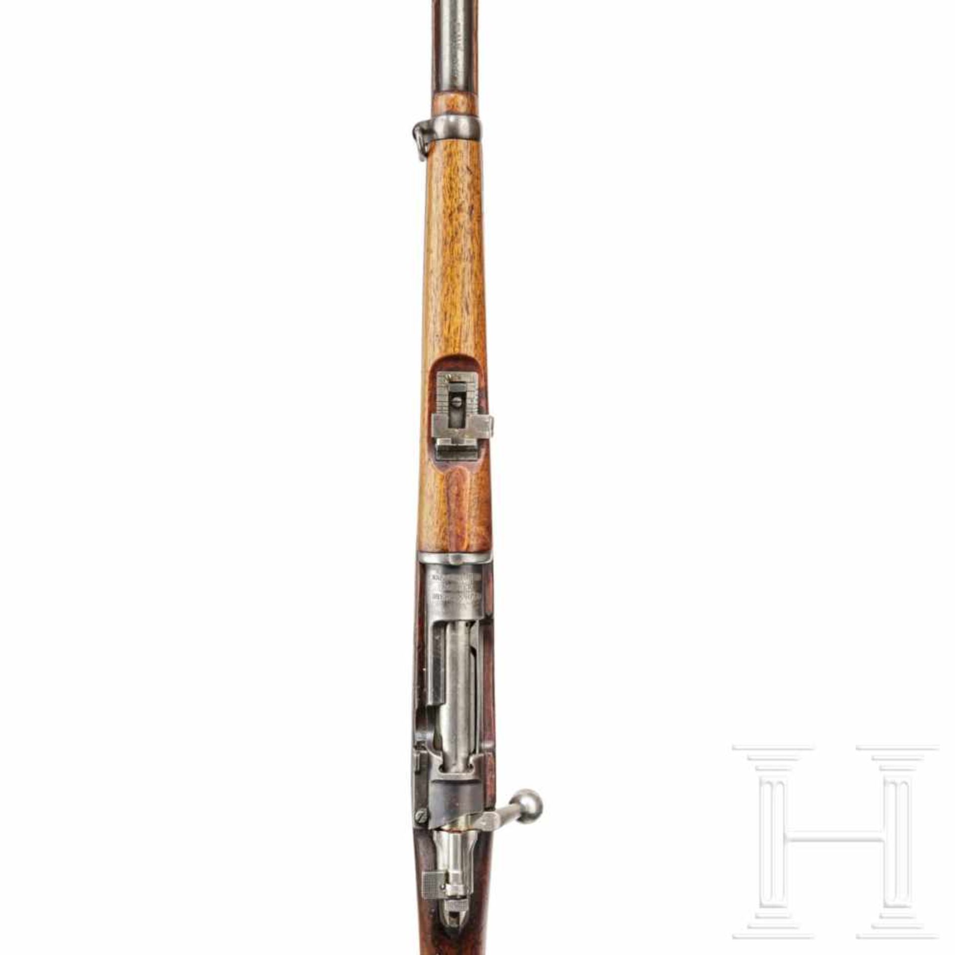 A M 94 carbine, Mauser 1895Kal. 6,5x55, Nr. 1951, nummerngleich. Fast blanker Lauf. Fünfschüssig. - Bild 3 aus 3
