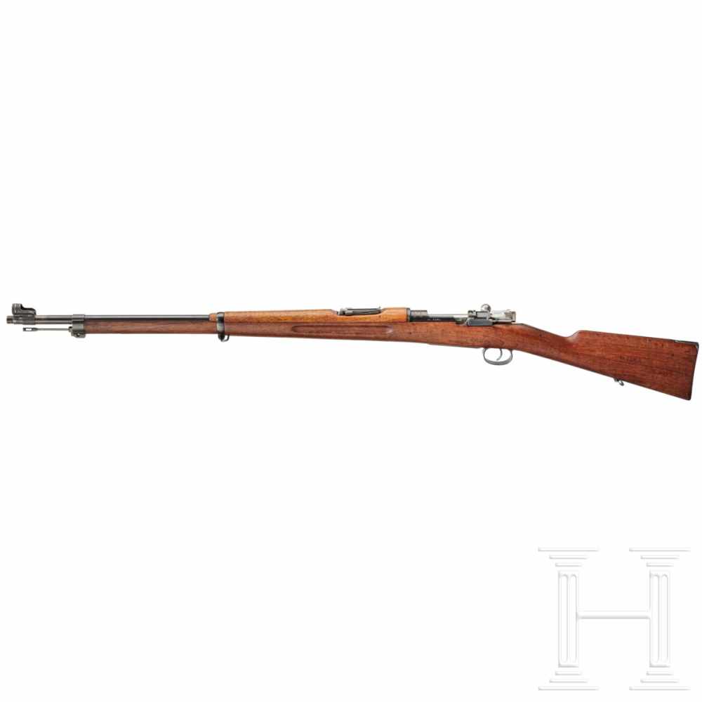 A M 1896 rifle, Mauser 1900Kal. 6,5x55, Nr. 1305, nummerngleich. Blanker Lauf. Fünfschüssig. Dt. - Bild 2 aus 3