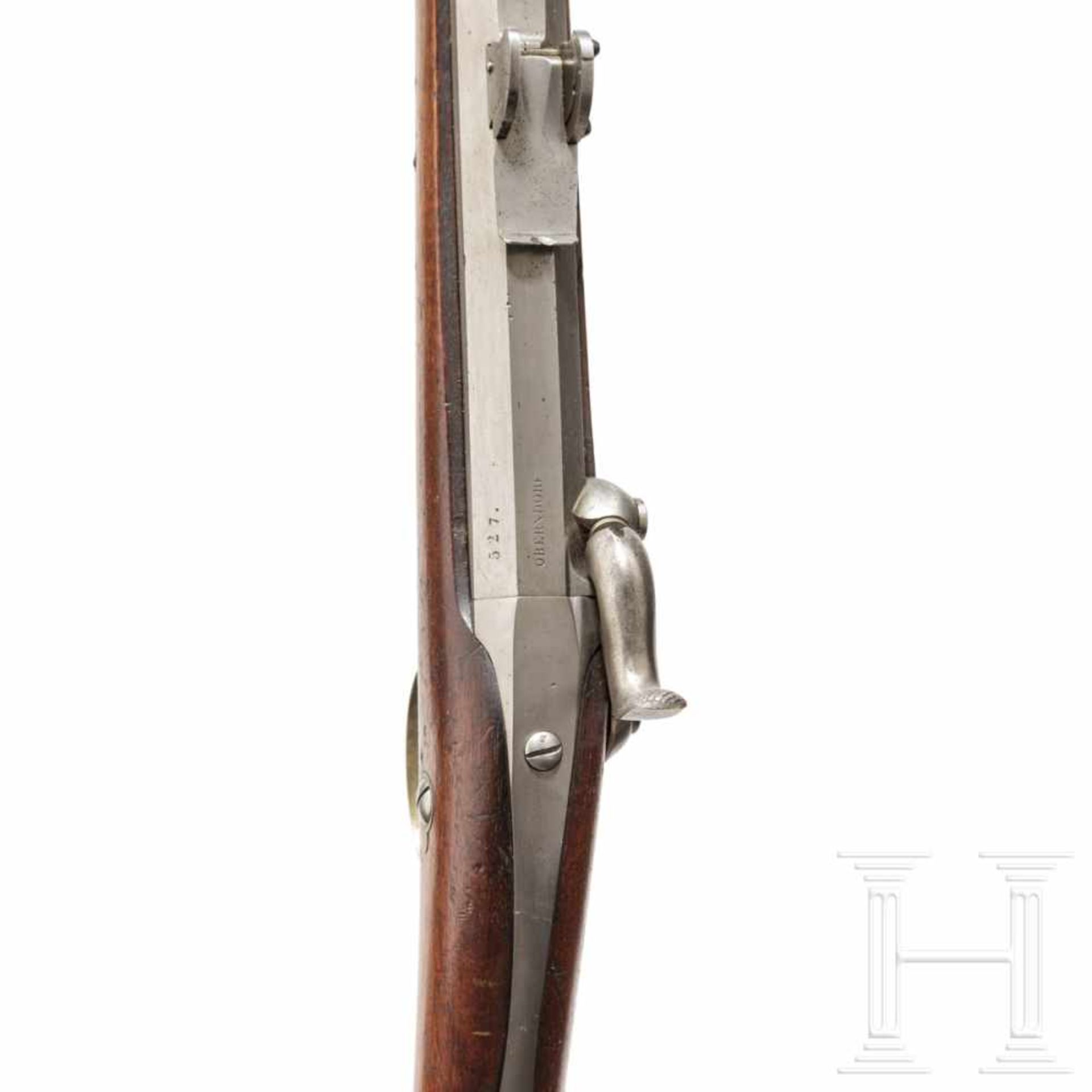 A model 1847/56 infantry rifle with bayonetRifled, octagonal barrel in 17,5 mm calibre, rough-bore - Bild 3 aus 3