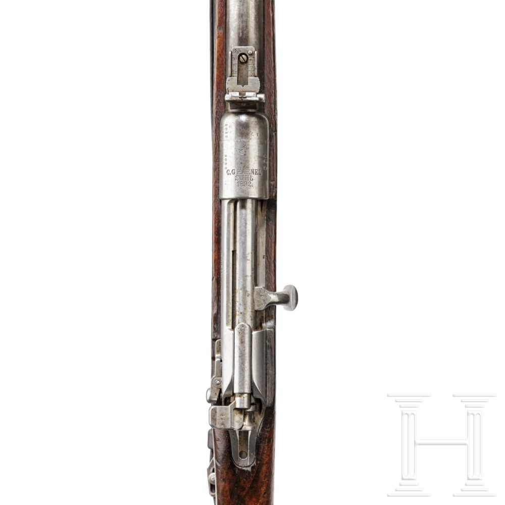 A carbine 88 by C.G. Haenel in Suhl, 1892Kal. 8x57 IS, Nr. 2052 i, nummerngleich inkl. Schrauben. - Image 3 of 3