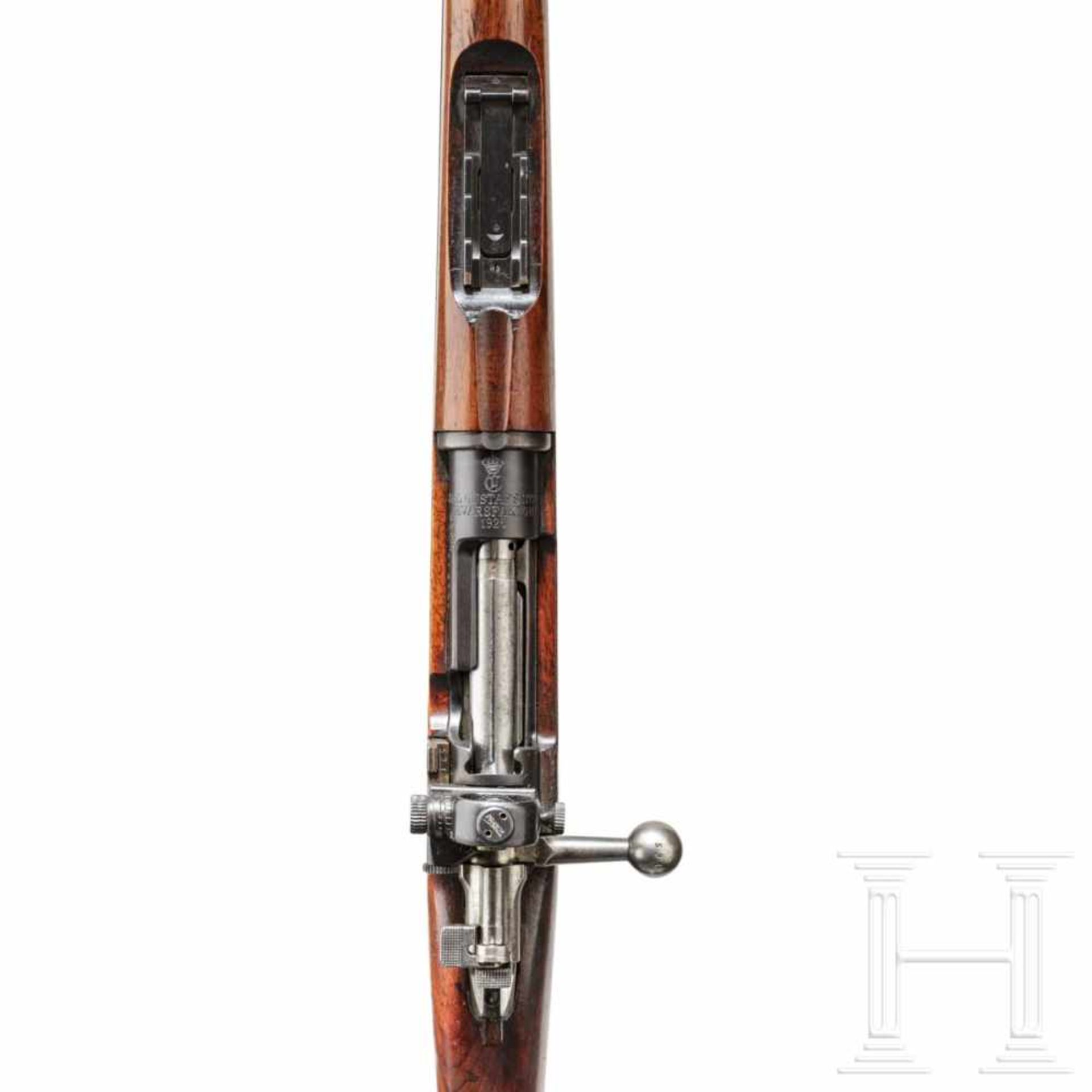 A M 1896 Carl Gustav rifle 1925 with Pramm peep sightKal. 6,5x55, Nr. 515531, nummerngleich. Blanker - Bild 3 aus 3