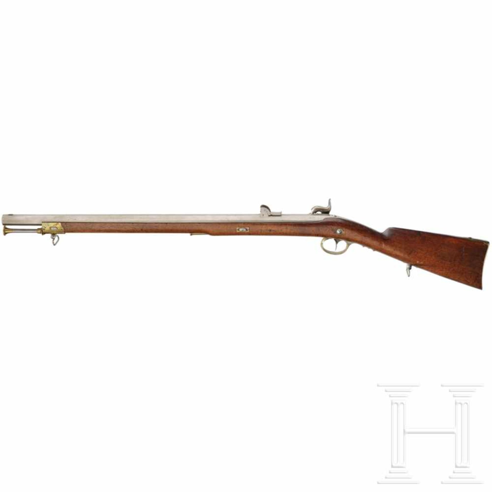 A model 1847/56 infantry rifle with bayonetRifled, octagonal barrel in 17,5 mm calibre, rough-bore - Bild 2 aus 3