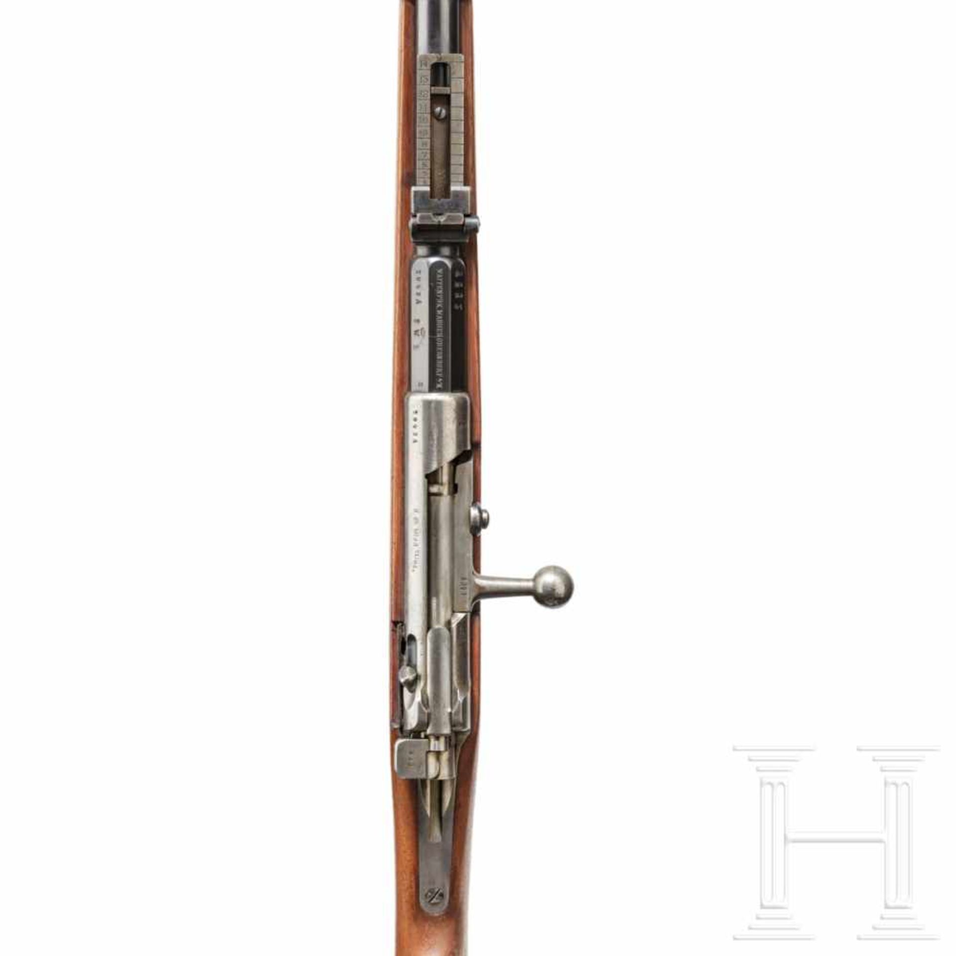 An Infantry rifle M1871/84, Mauser Oberndorf, with bayonet M 71/84Kal. 11,15x60R, Nr. 2943 A, - Bild 3 aus 3