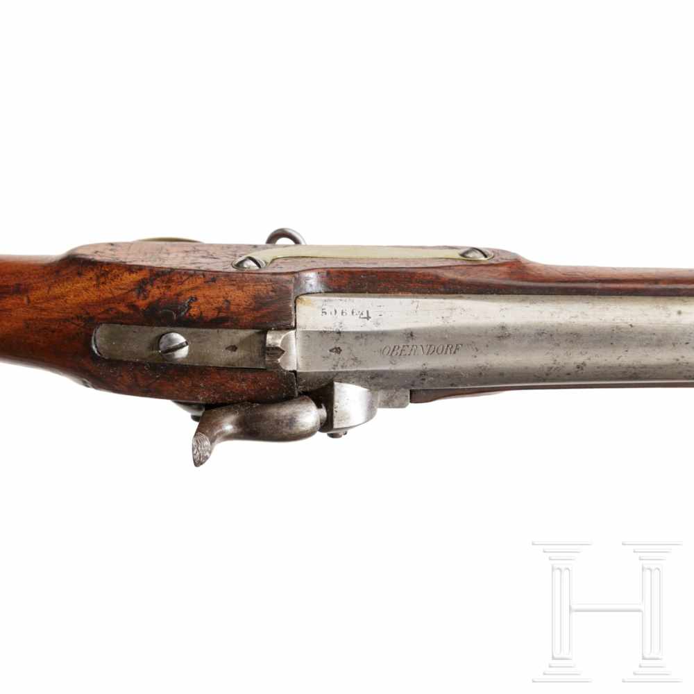 A Württemberg 1848 militia musketGlatter Lauf im Kaliber 17,5 mm, Kimme auf dem - Bild 3 aus 3