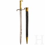 A Württemberg bayonet SG M 1871Beidseitig gekehlte Klinge mit Klingenthaler Herstellerpunzierung und