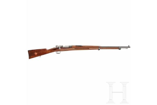 A M 1896 rifle, Mauser 1900Kal. 6,5x55, Nr. 52307, nummerngleich. Blanker Lauf. Fünfschüssig. Dt. - Bild 1 aus 3