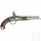 A French cavalry pistol M an 13Glatter Lauf im Kaliber 17,5 mm, über der Kammer beriebene