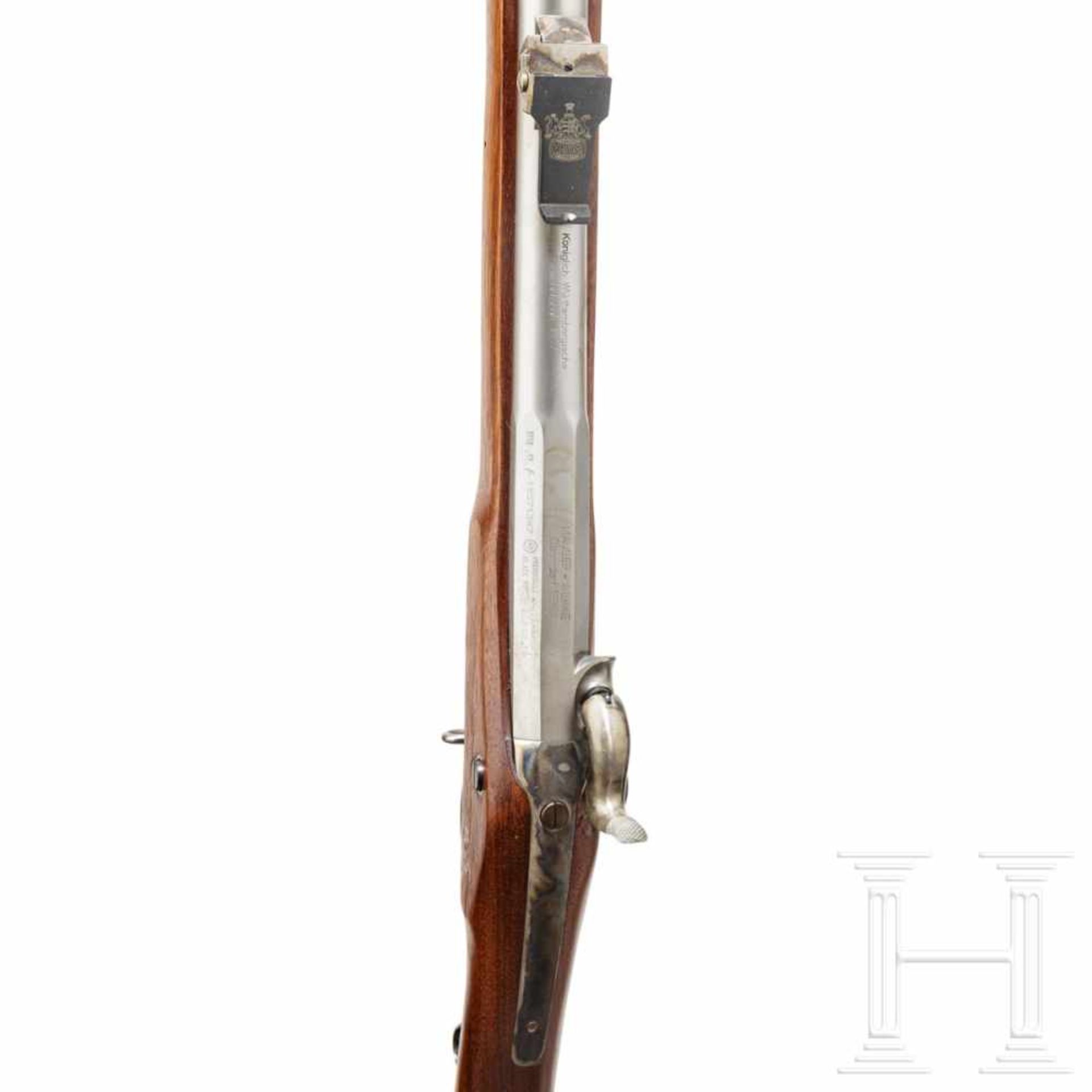 A Württemberg rifled musket M 1857, so called "Vereinsgewehr"Blanker, gezogener Lauf, Länge 100 - Bild 3 aus 3