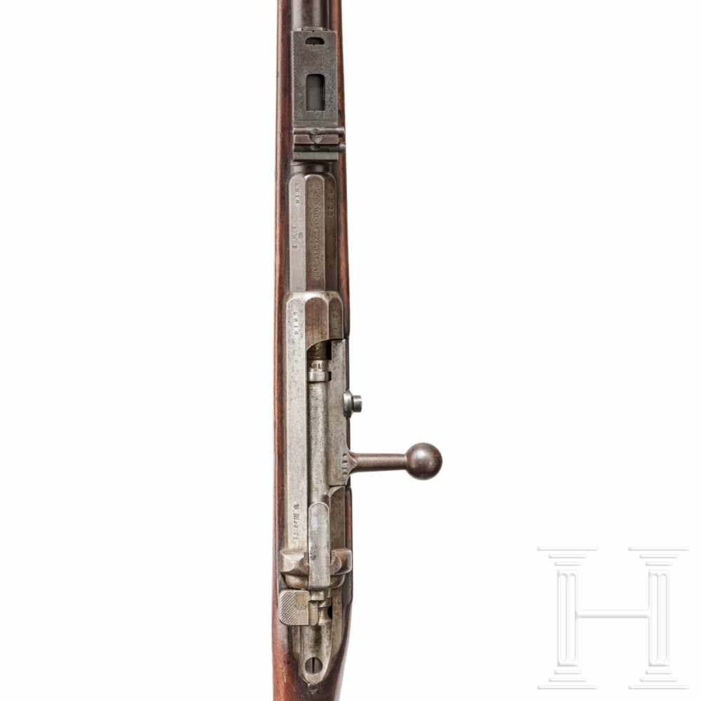 A M 1871 infantry rifle by Mauser Obendorf with bayonetKal. 11,15x60R, Nr. 4816, nummerngleich inkl. - Image 3 of 3