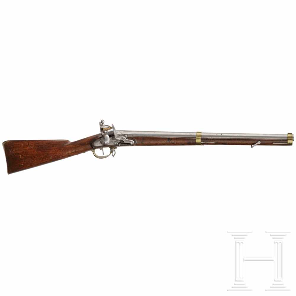 A flintlock musket, beginning of the 19th centuryGlatter Lauf im Kaliber 17,5 mm. Steinschloss,