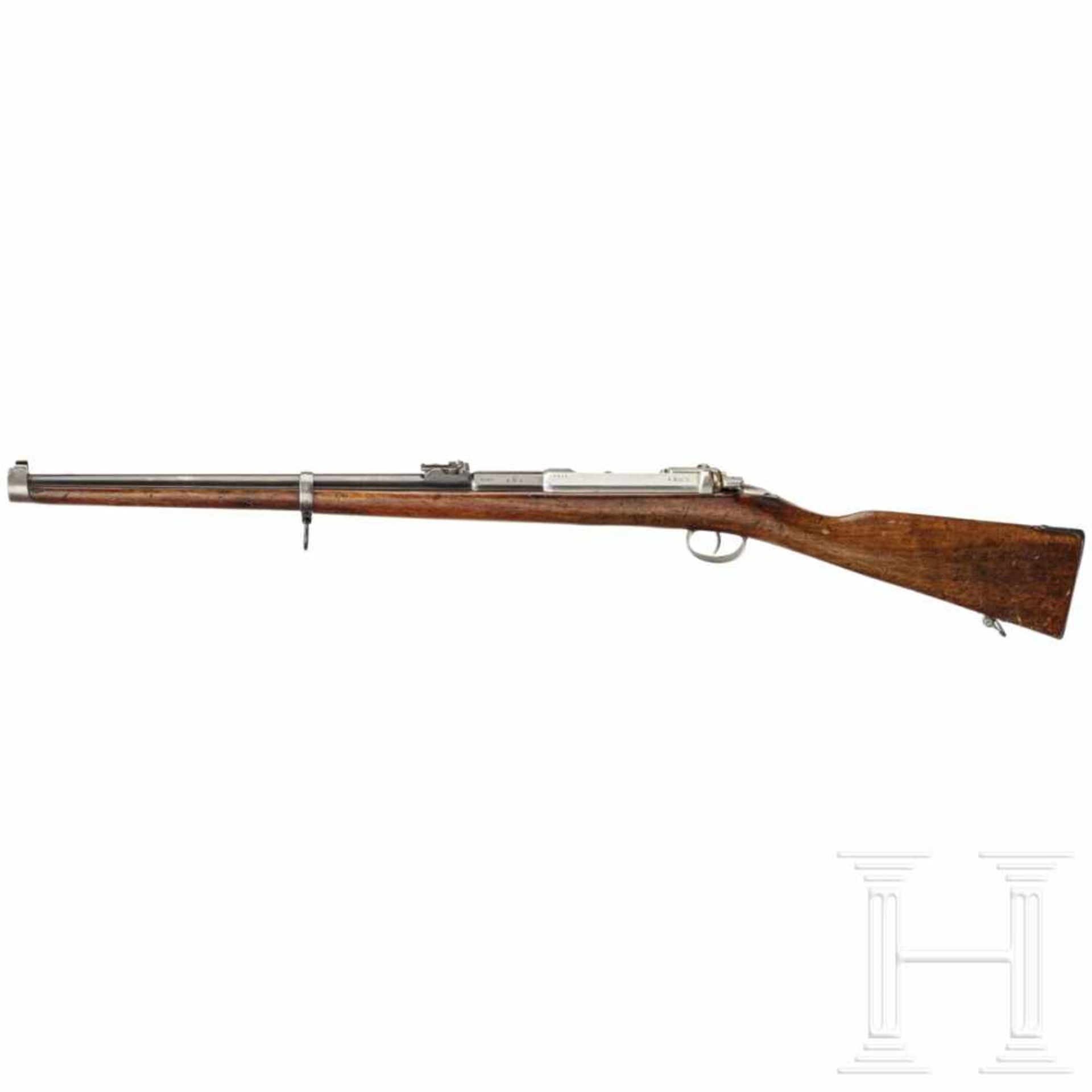 A Mauser M 1871 carbine by MauserKal. 11,15x60R, Nr. 6341, nummerngleich inkl. Schrauben. Blanker - Bild 2 aus 3