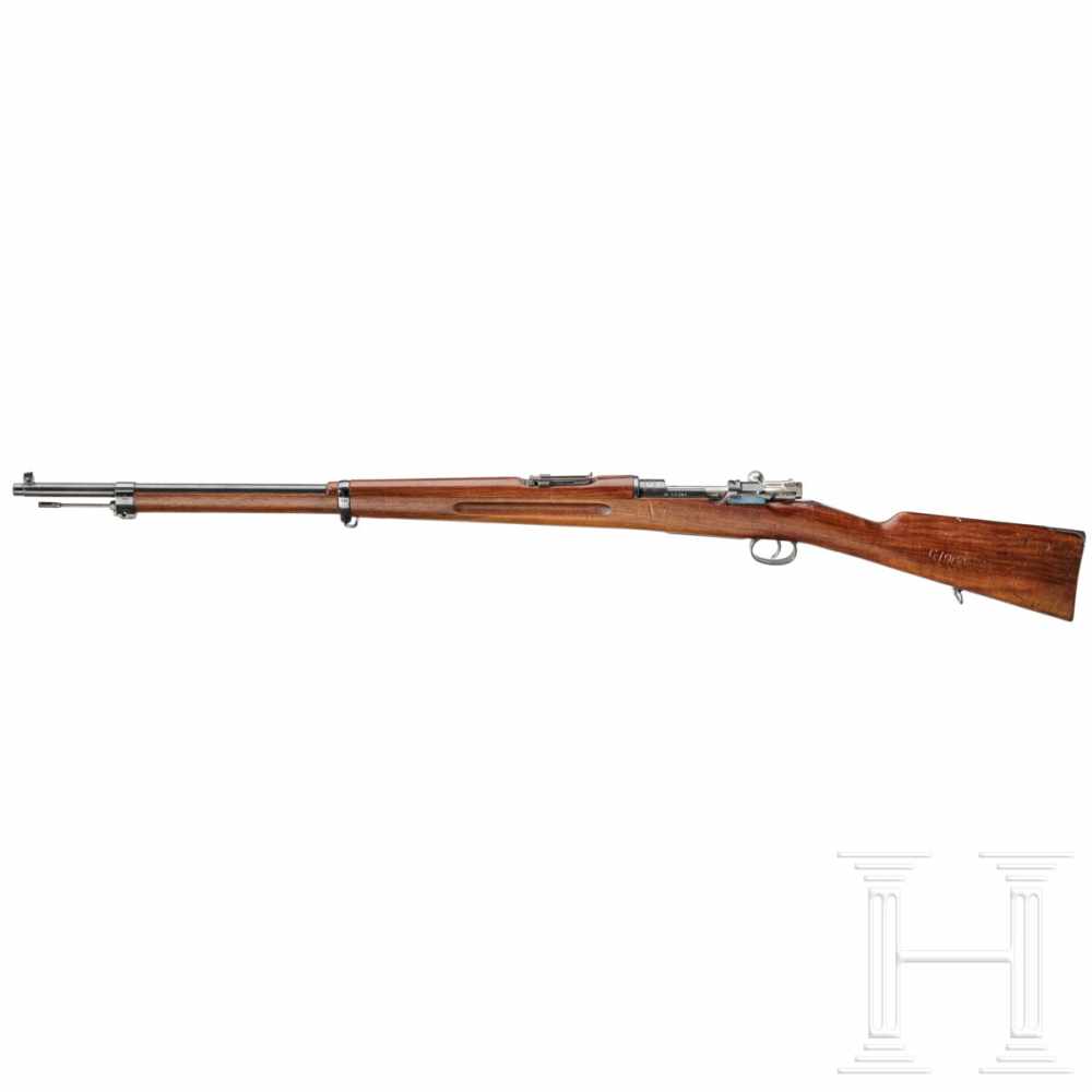 A M 1896 rifle, Mauser 1900Kal. 6,5x55, Nr. 52307, nummerngleich. Blanker Lauf. Fünfschüssig. Dt. - Image 2 of 3