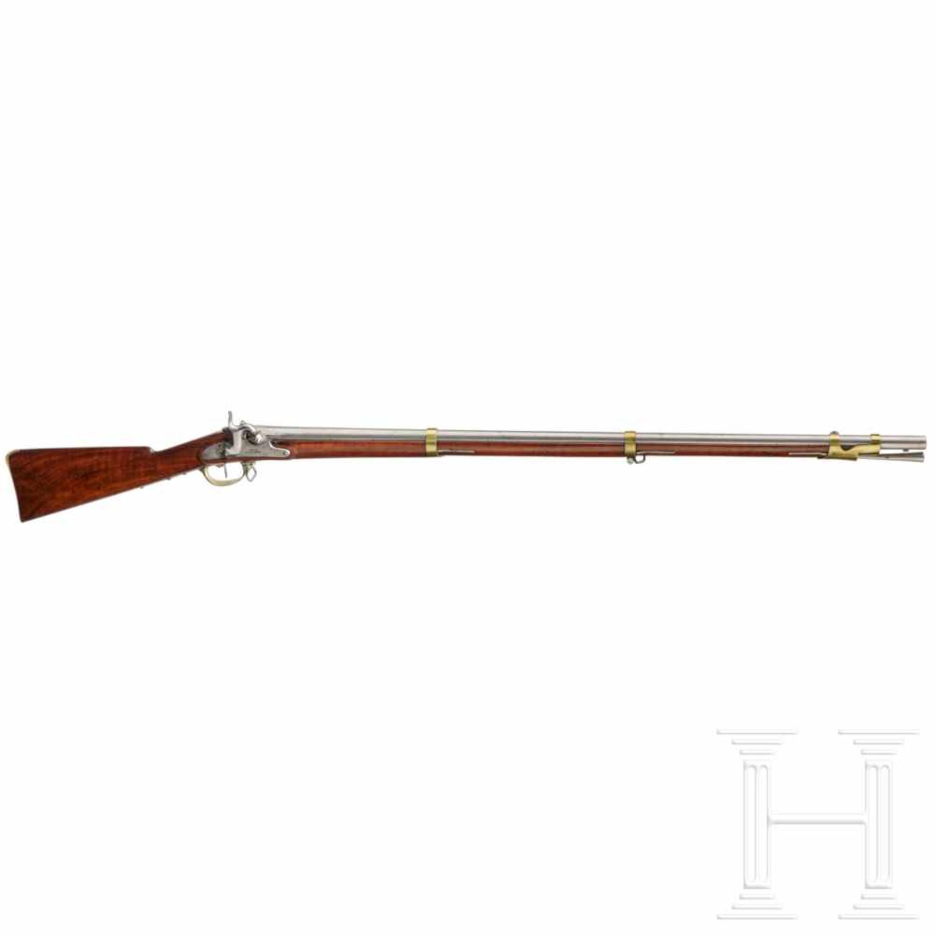 A Württemberg 1848 militia musketGlatter Lauf im Kaliber 17,5 mm, Kimme auf dem