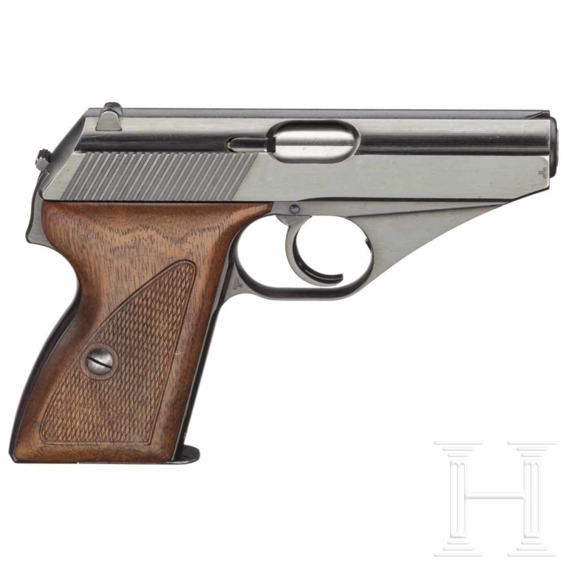 A Walther M HSc with holsterKal. 7,65 mm Brown., Nr. 729657, nummerngleich. Blanker Lauf. - Bild 2 aus 4