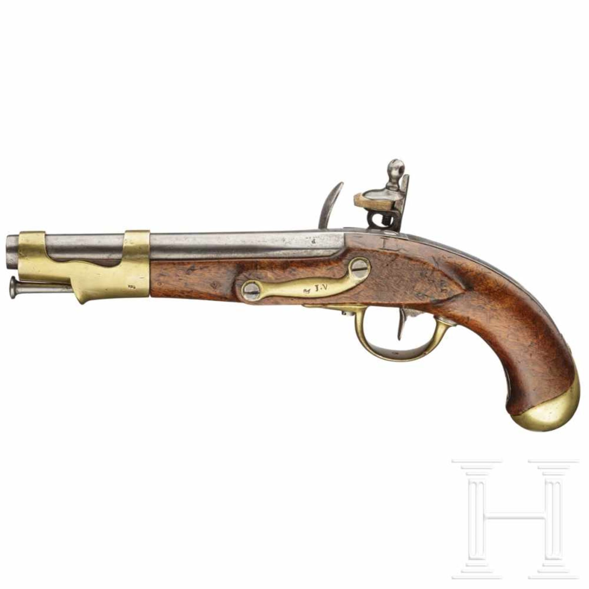 A cavalry pistol M an 9Glatter Lauf im Kaliber 17,5 mm, auf dem Schwanzschraubenblatt die - Bild 2 aus 2