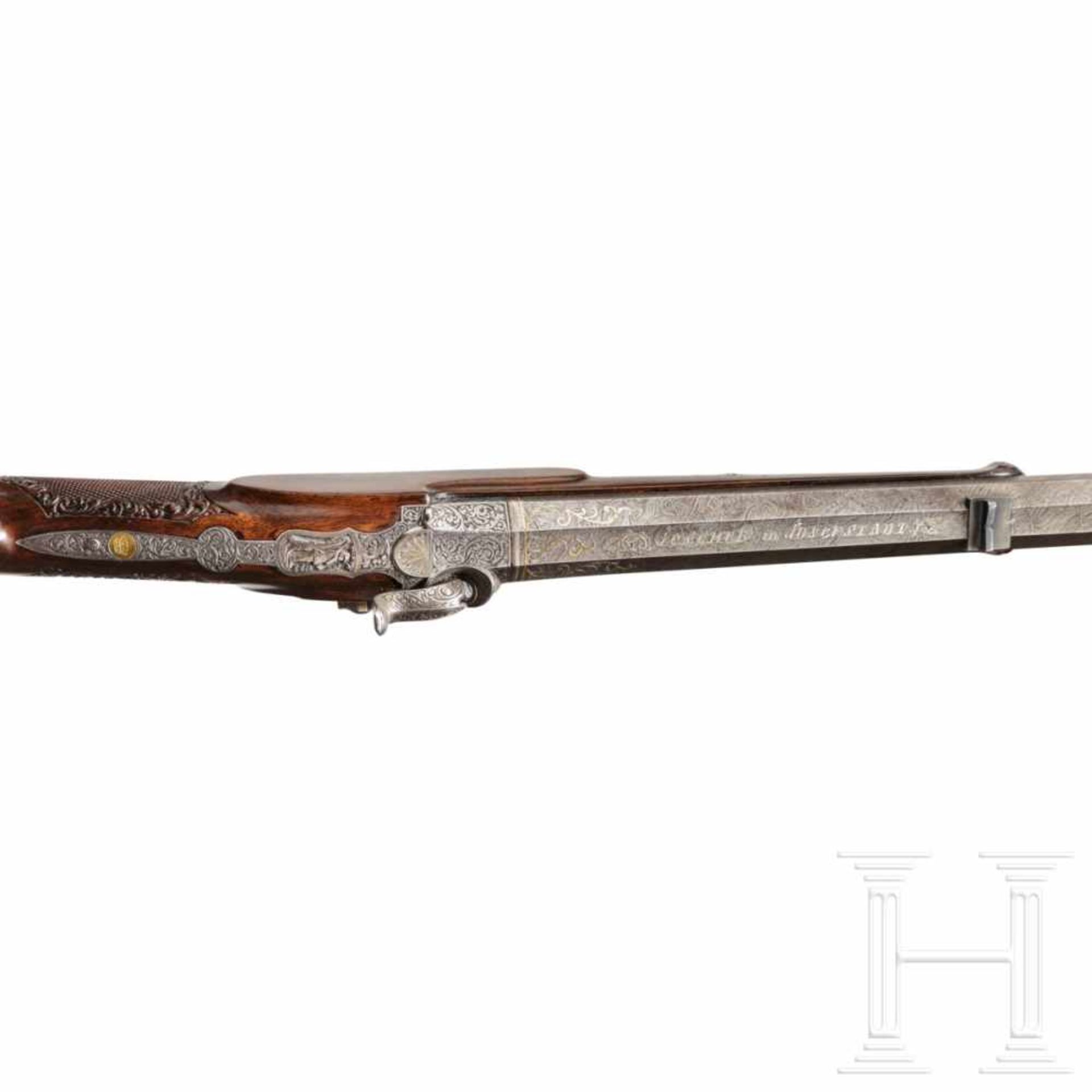 A deluxe Viennese percussion rifle from a comital estate, Jeschek in Josephstadt, circa 1850The - Bild 5 aus 5