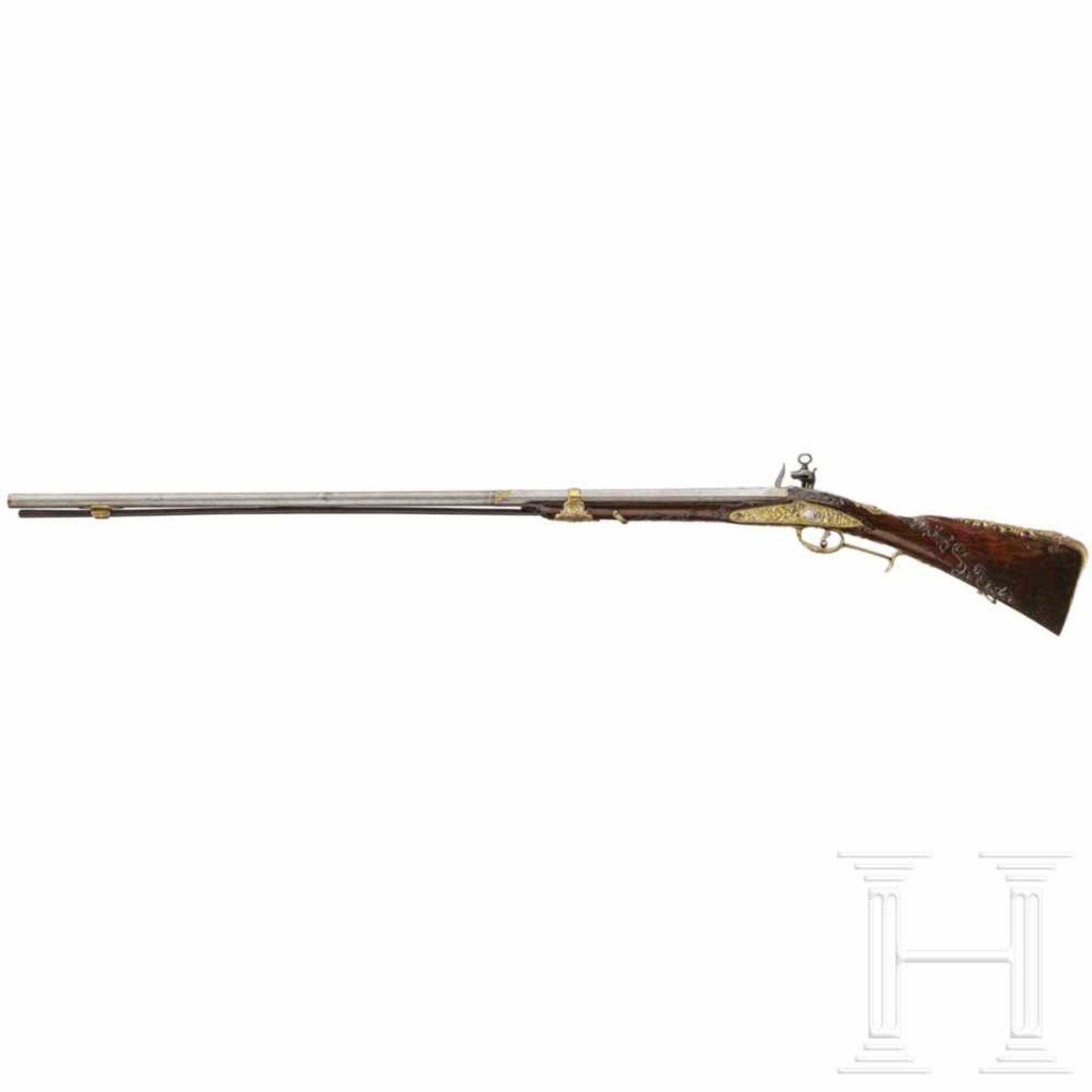 A deluxe miquelet rifle from a noble estate, Thomaso Contino of Pinerolo, circa 1720Two-stage - Bild 4 aus 11