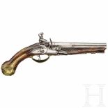 A Brescian flintlockpistol by Givan Batista Zugno, ca. 1760Oktagonaler, nach Baluster in rund