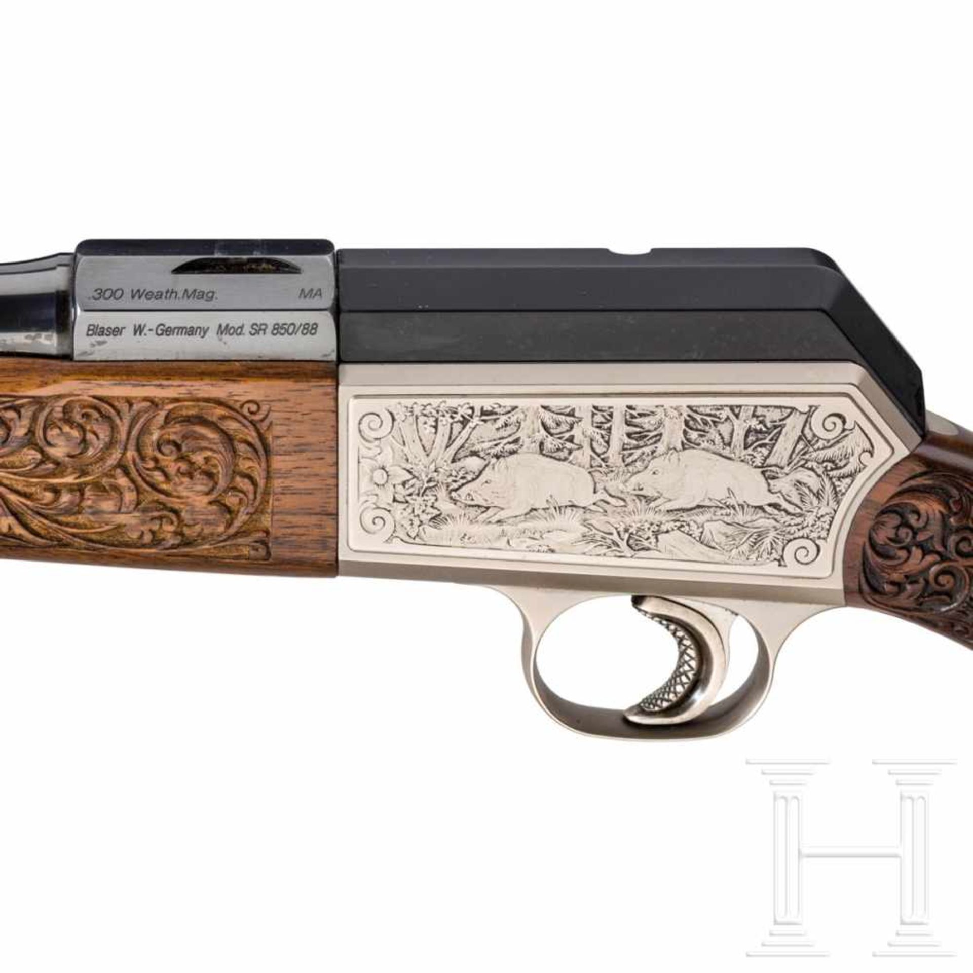 A cased Blaser M SR 850/88 Luxus repeating rifle with interchangeable barrel and Zeiss scopeKal. . - Bild 4 aus 5