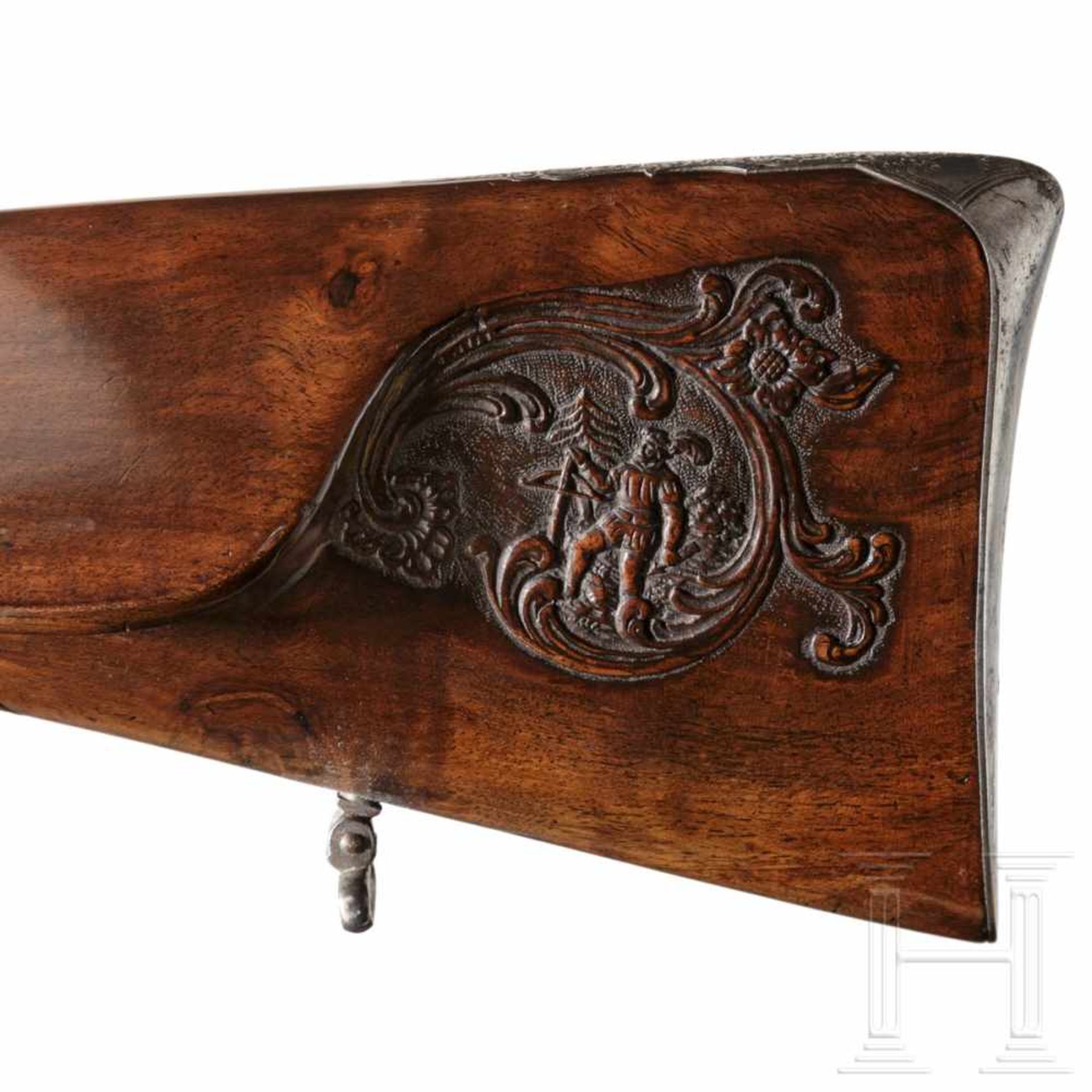 A deluxe Viennese percussion rifle from a comital estate, Jeschek in Josephstadt, circa 1850The - Bild 4 aus 5