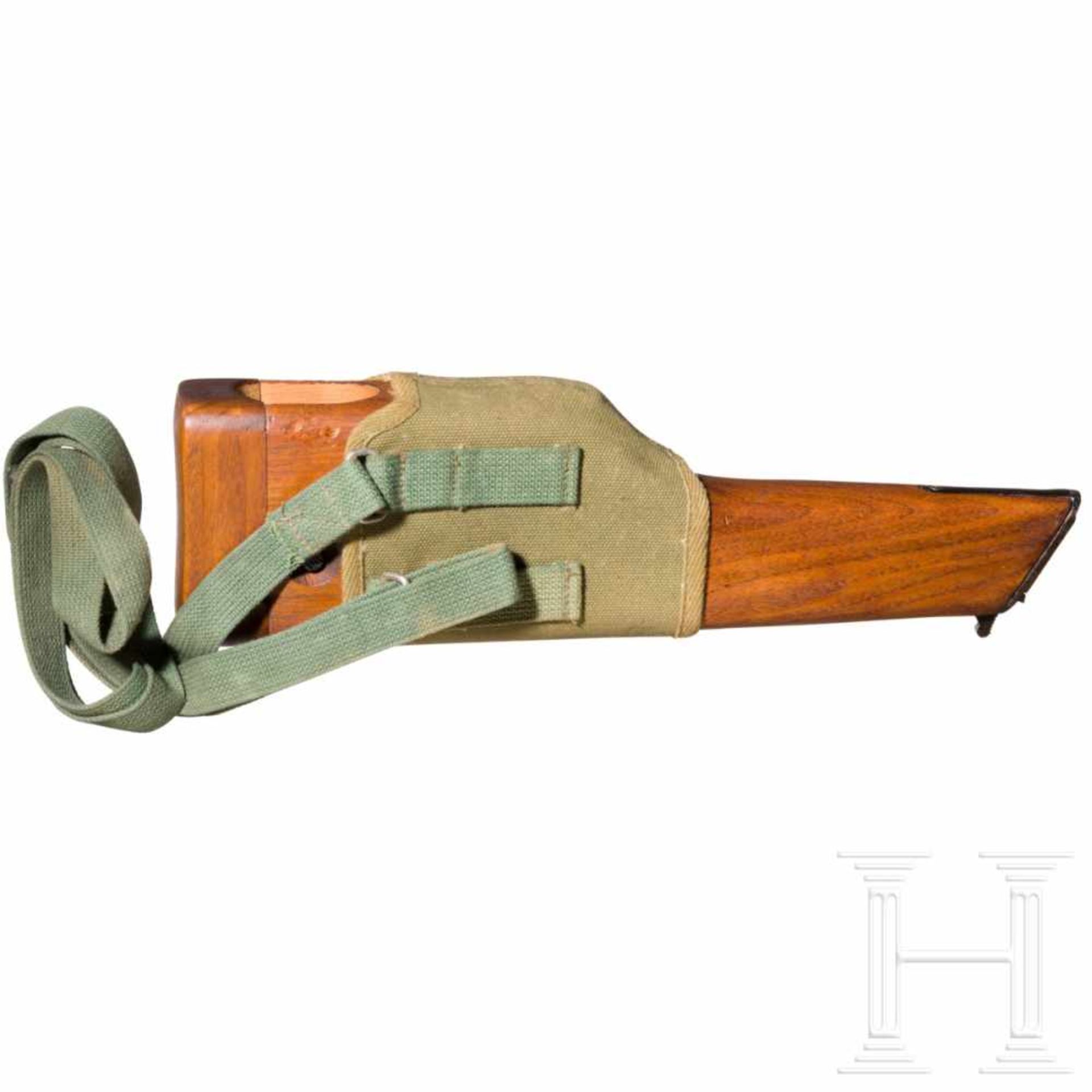 A shoulder stock for a John Inglis High Power pistol, China contractWalnut shoulder stock, no