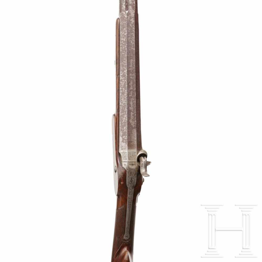 A percussion shotgun by Lepage Moutier in Paris, ca. 1850Über der Kammer achtkantiger, in - Image 4 of 4