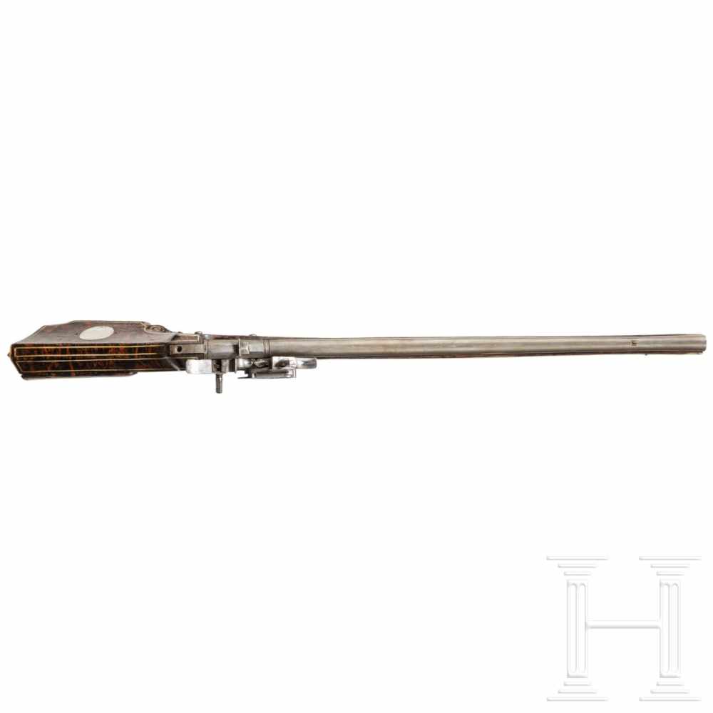 A boy's wheellock rifle, southern German, circa 1720An earlier, octagonal to round barrel with six - Image 4 of 7