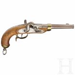 A cavalry pistol M 1850Glatter Lauf mit kanonierter Mündung im Kaliber 15,5 mm, links über der