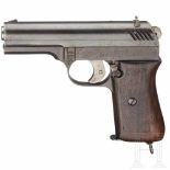 A CZ M 22 (N) - NicklKal. 9 mm Brown. kurz, Nr. 14439, blanker Lauf, Länge 86 mm. Achtschüssig.