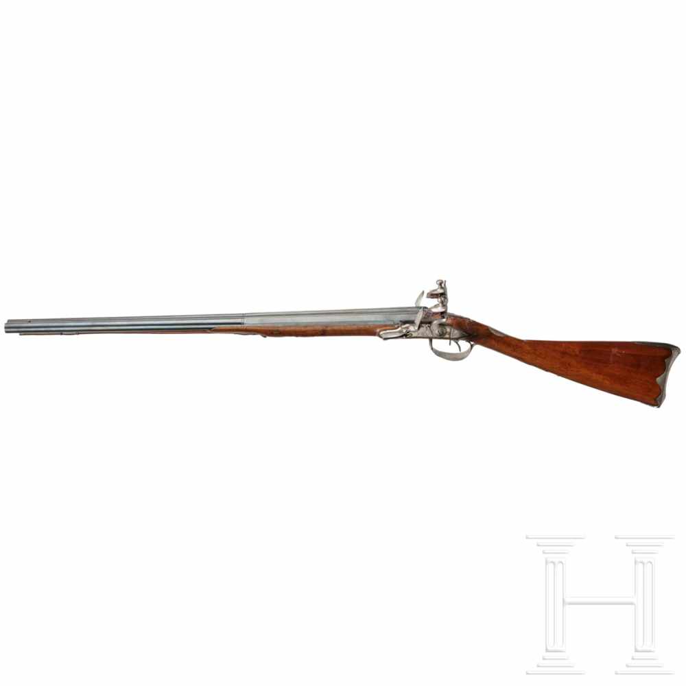 A side-by-side flintlock shotgun by Coletti in Dijon, ca. 1800Laufbündel aus oktagonalen, nach - Image 2 of 2