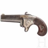 A Colt second model DeringerKal. .41 RF, Nr. 3756, rauer Lauf, Länge 2-1/2". Neusilberkorn. Auf