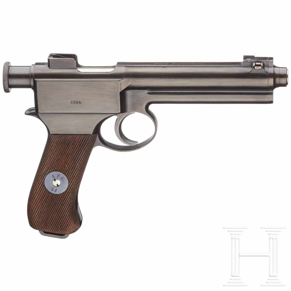 A Roth-Steyr M 1907, "older production", with holsterKal. 8 mm Roth-Steyr, Nr. 1924, - Image 2 of 4