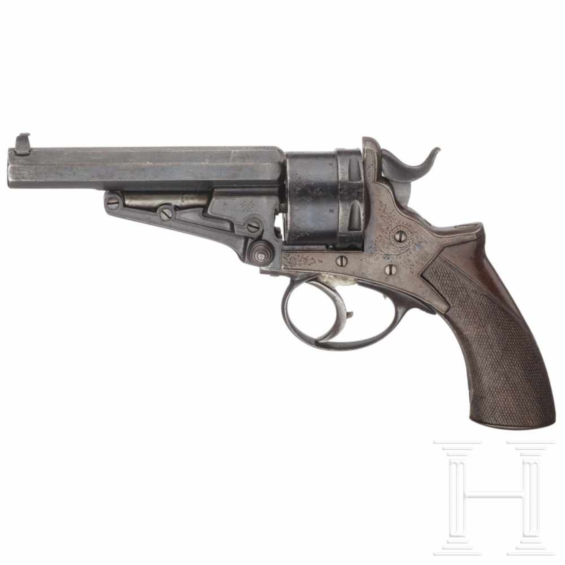 A Cogswell & Harrison revolverKal. .450 CF, Nr. L2087, sechsschüssig, achtkantiger, matter Lauf