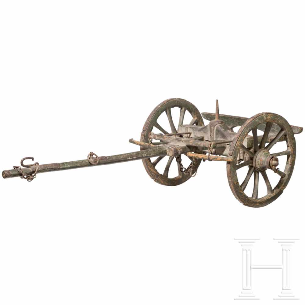 A limber for the model of a French fieldgun, 19th centuryDetailgetreues hölzernes und - Image 2 of 5