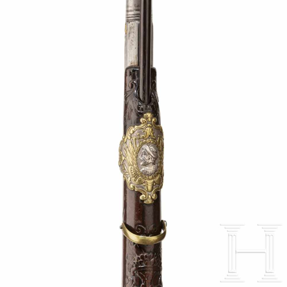 A deluxe miquelet rifle from a noble estate, Thomaso Contino of Pinerolo, circa 1720Two-stage - Image 11 of 11