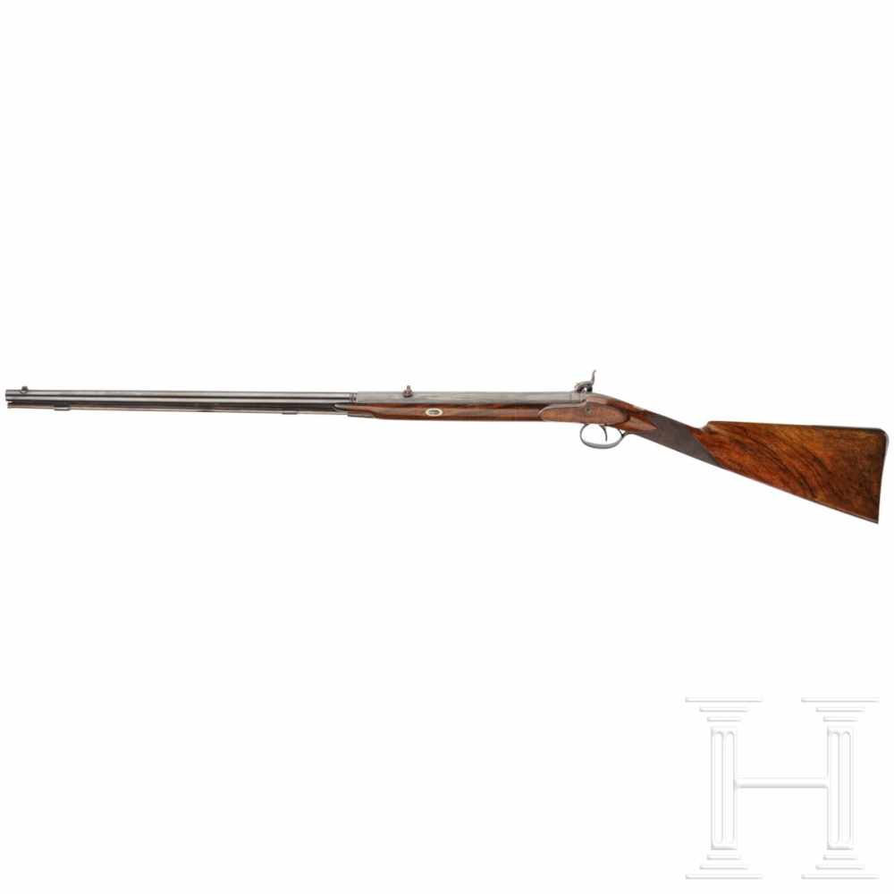 A lady's rifle by Wood in Worcester, ca. 1850Oktagonaler und neu brünierter, nach geschnittenem - Image 2 of 2