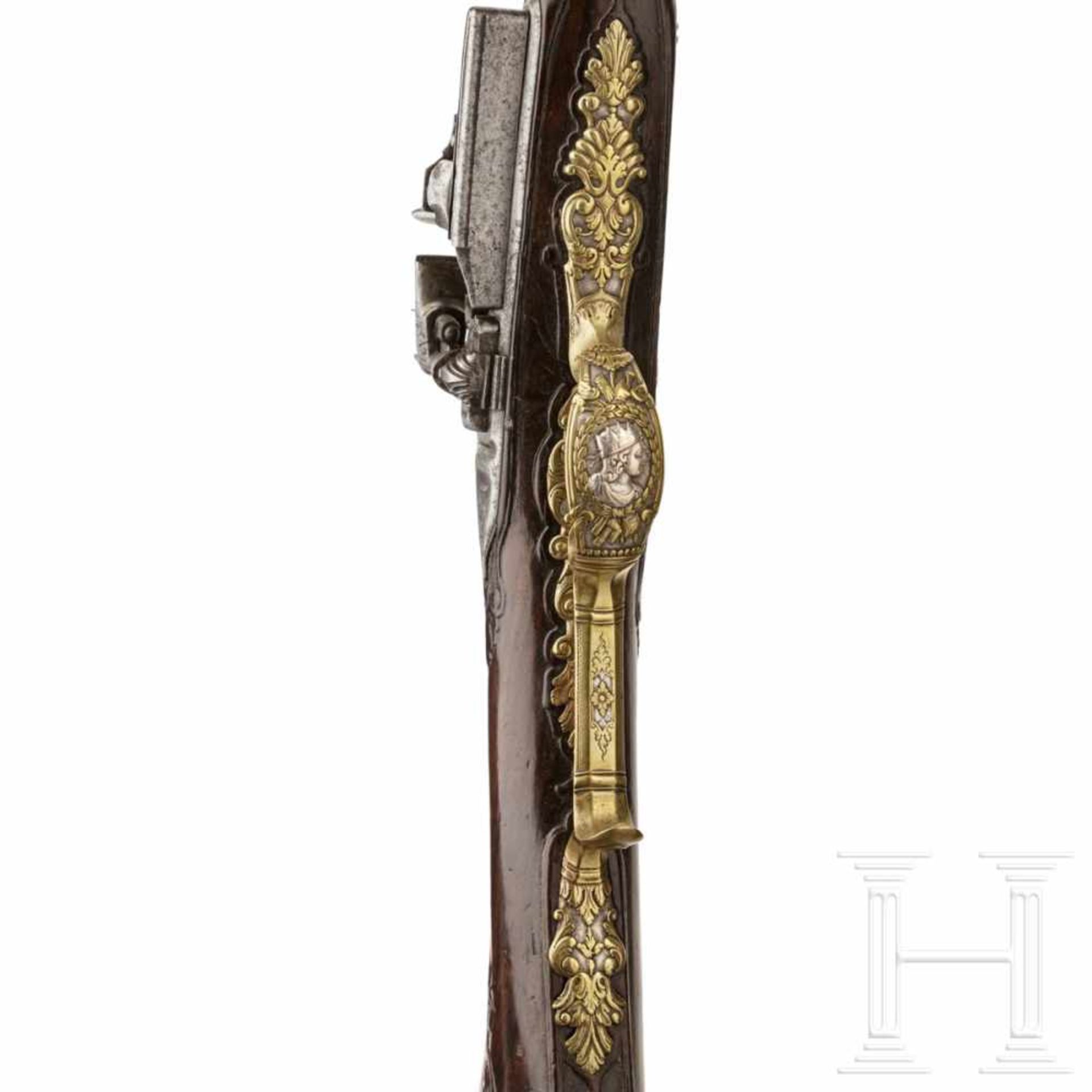 A deluxe miquelet rifle from a noble estate, Thomaso Contino of Pinerolo, circa 1720Two-stage - Bild 6 aus 11