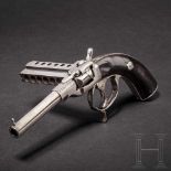 A Lefaucheux "Harmonica" pistol, Jarre & Co, Paris9 mm calibre. Lefaucheux smooth, no. 364, 8-