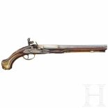 A deluxe flintlock pistol, Henry Devilliers à Liège, circa 1730/40The octagonal barrel turning to